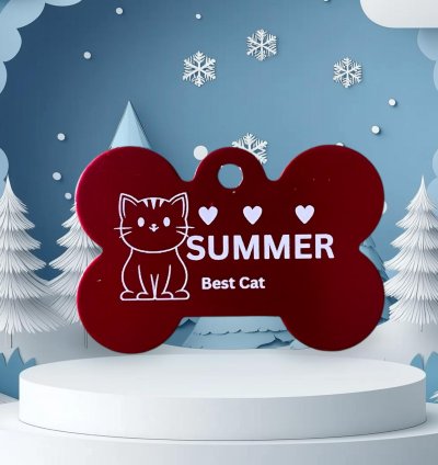 Customizable Cat Tags - Elegant, Durable, and Personalized