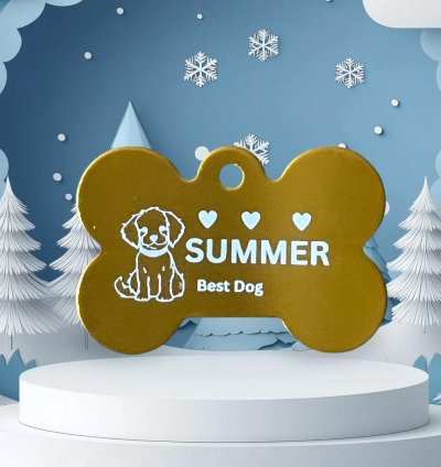 Premium Metallic Dog Tag - Durable, Customizable, and Stylish