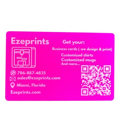 Single Pink Metal Card