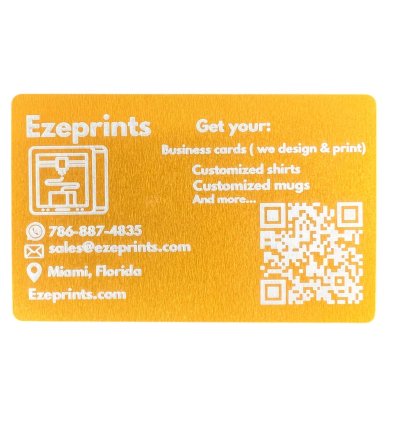 Single Gold Metal business card